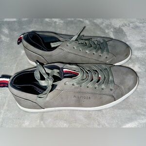 Tommy Hilfiger Sneakers Men's Gray Leather Comfort Casual Shoes- 10,5